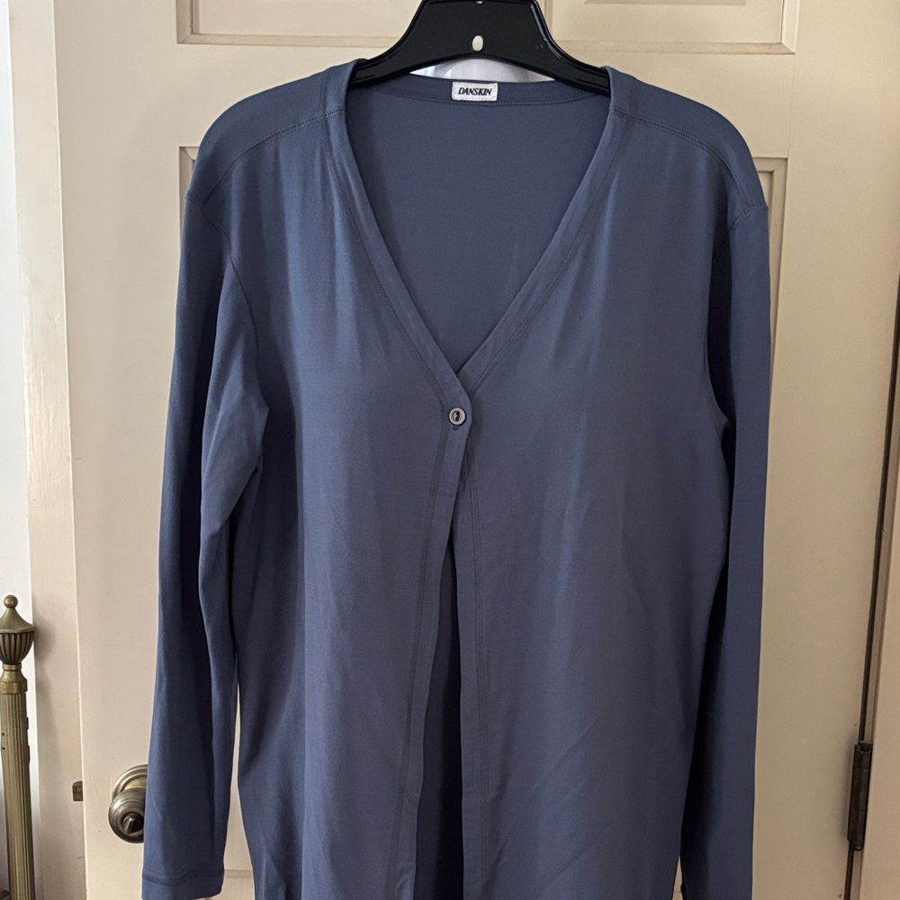Danskin Blue Women's Cardigan Sweater